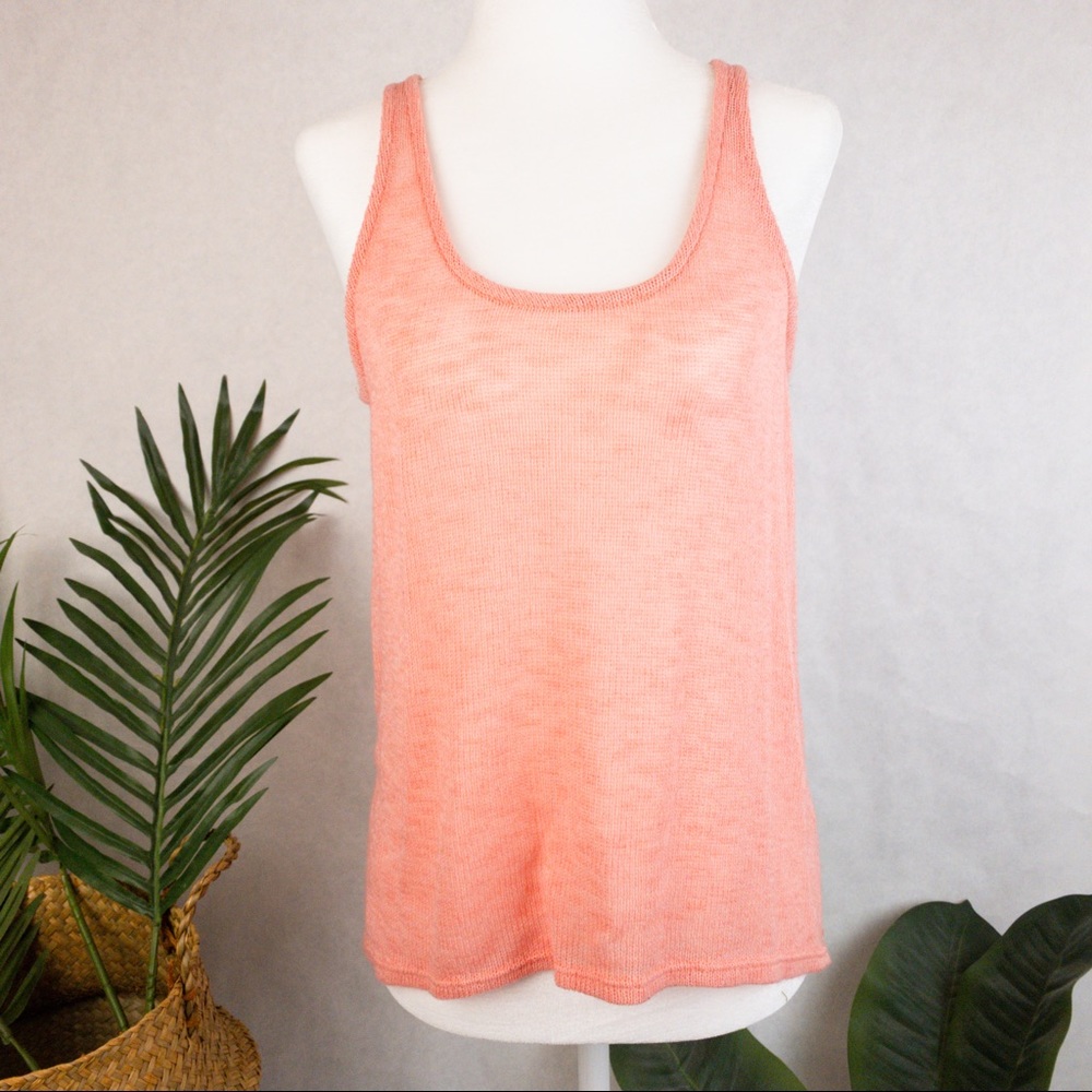 Staring at Stars Knit Tank Top Coral/Pink